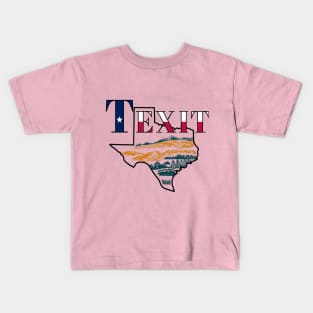 Texit Free Texas Exit Kids T-Shirt